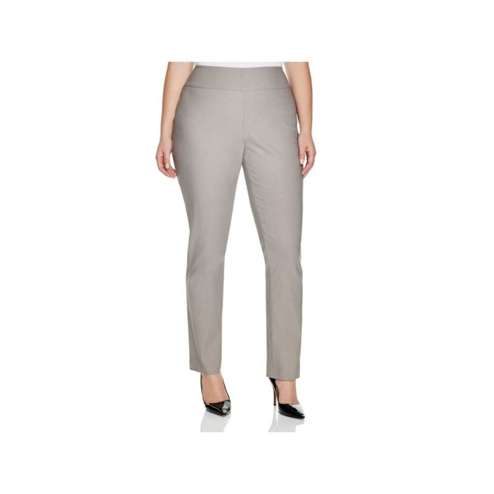 NIC+ZOE Womens Gray Stretch Wear To Work High Waist Pants Plus 24W